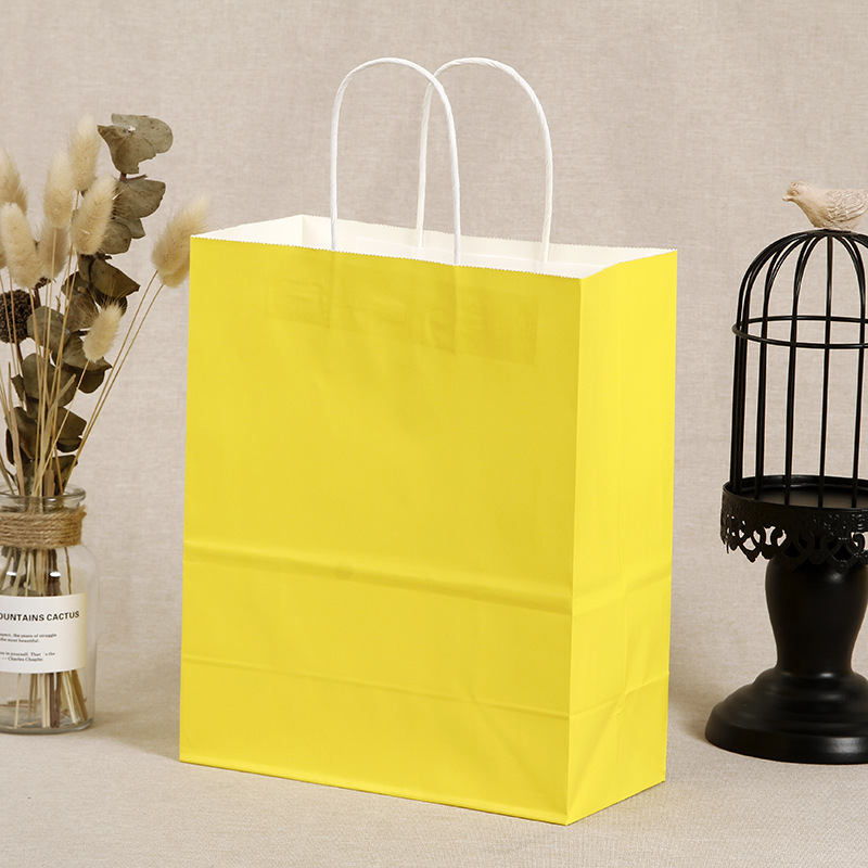 Spot Yellow Kraft Paper Bag Customization Paper Bag Manufacturers