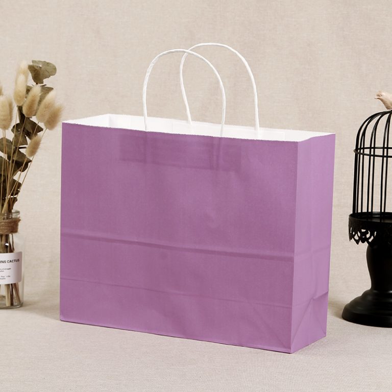 Vertical Purple Kraft Paper Bag Wholesale Paper Bag Manufacturers 0566